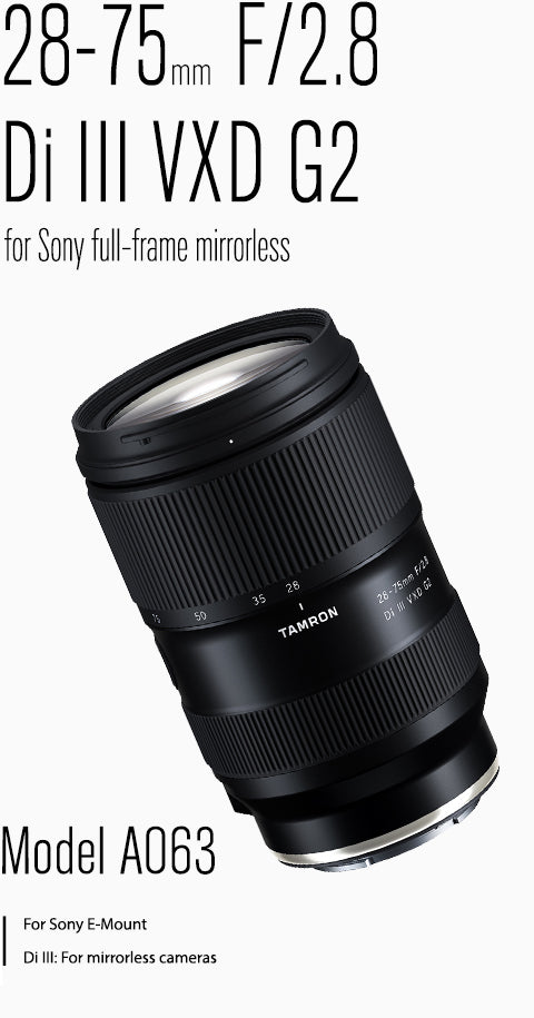 Tamron 28-75mm f/2.8 Di III VXD G2 Lens for Sony E Mount