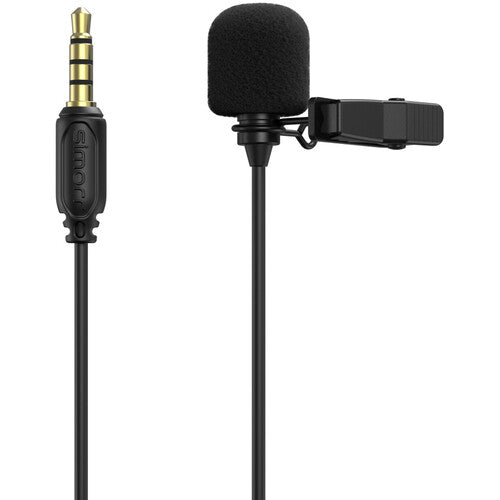 Simorr Wave L1 Lavalier Microphone for Smartphones with 3.5mm TRRS (Black)