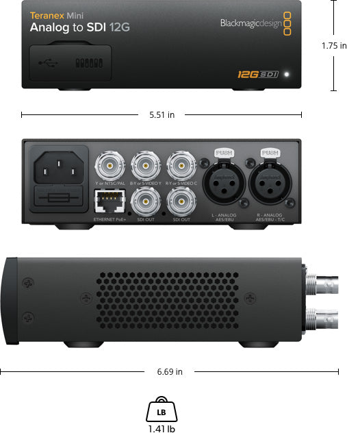 Black Magic Design CONVNTRM/BB/ANSDI Teranex Mini - Analog to SDI 12G