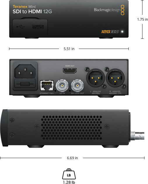 Black Magic Design CONVNTRM/AA/SDIH Teranex Mini - SDI to HDMI 12G