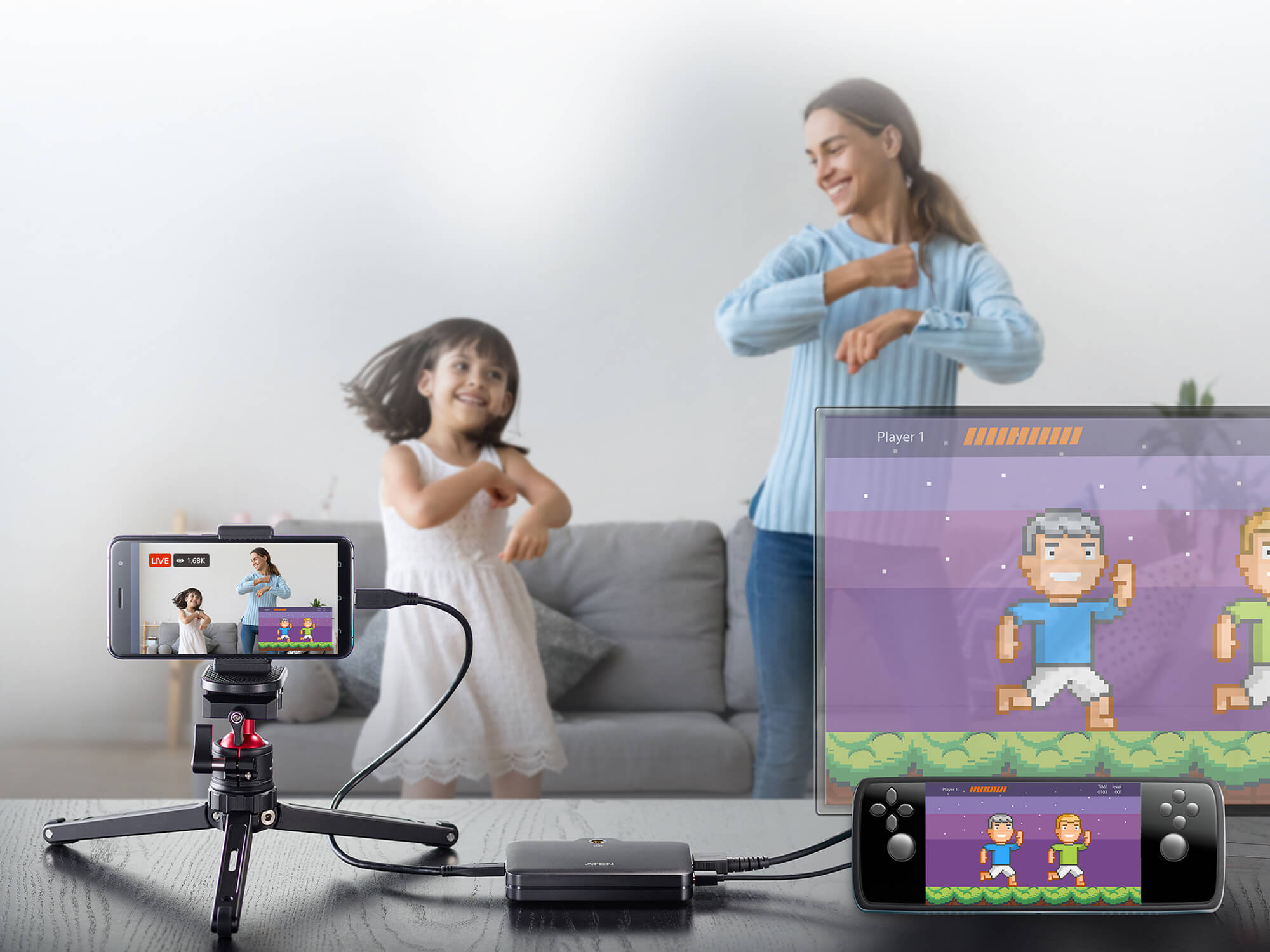 ATEN UC3021 CAMLIVE&#x2122;+(HDMI to USB-C UVC Video Capture with PD3.0 Power Pass-Through)