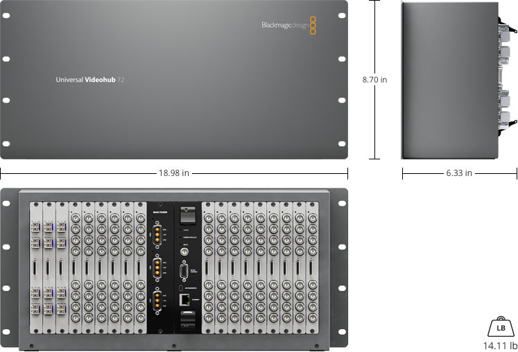 Blackmagic Design VHUBUV/72CH Universal Videohub 72