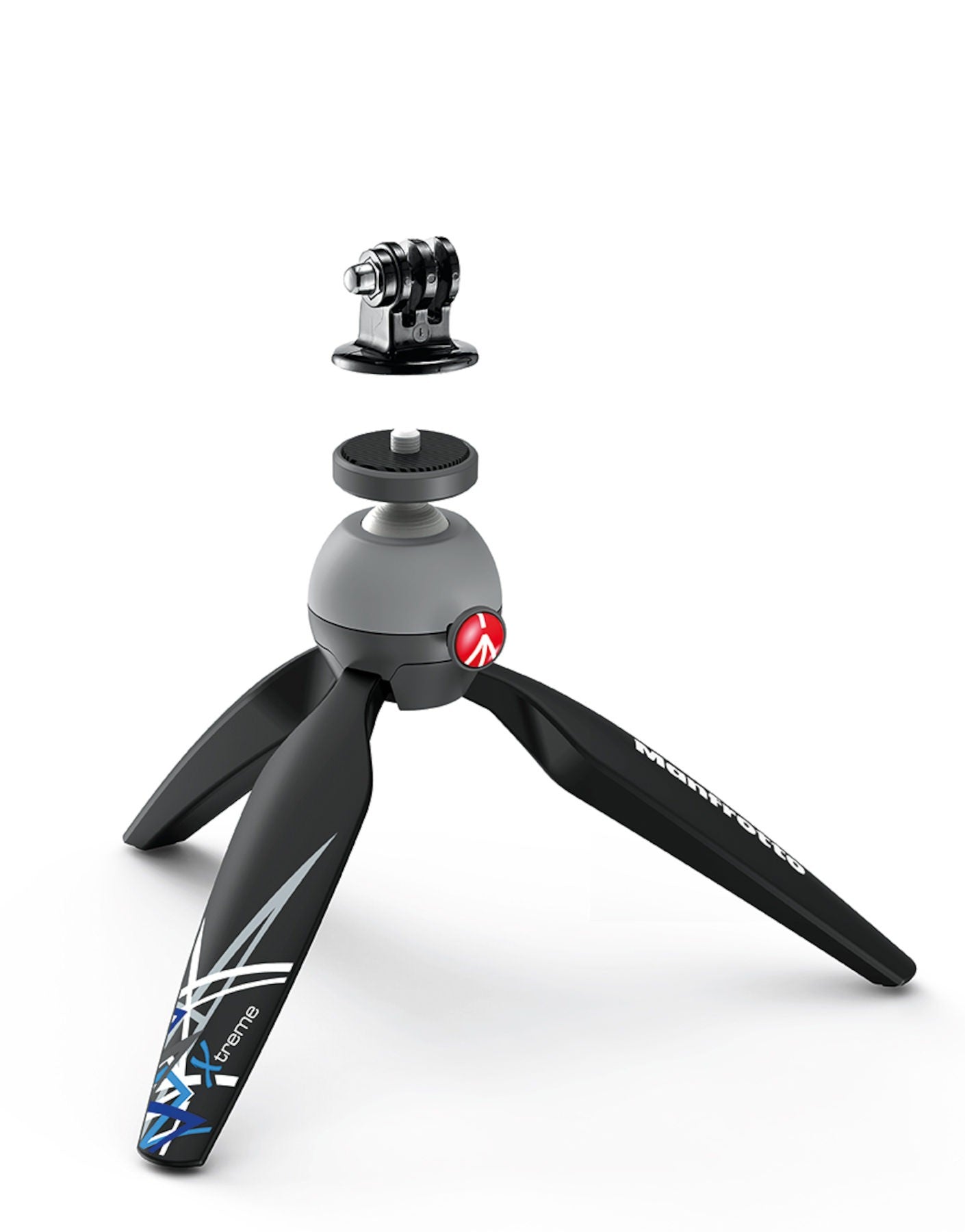 Manfrotto MKPIXIEX-BK PIXI Xtreme Mini Tripod with Head for GoPro Cameras