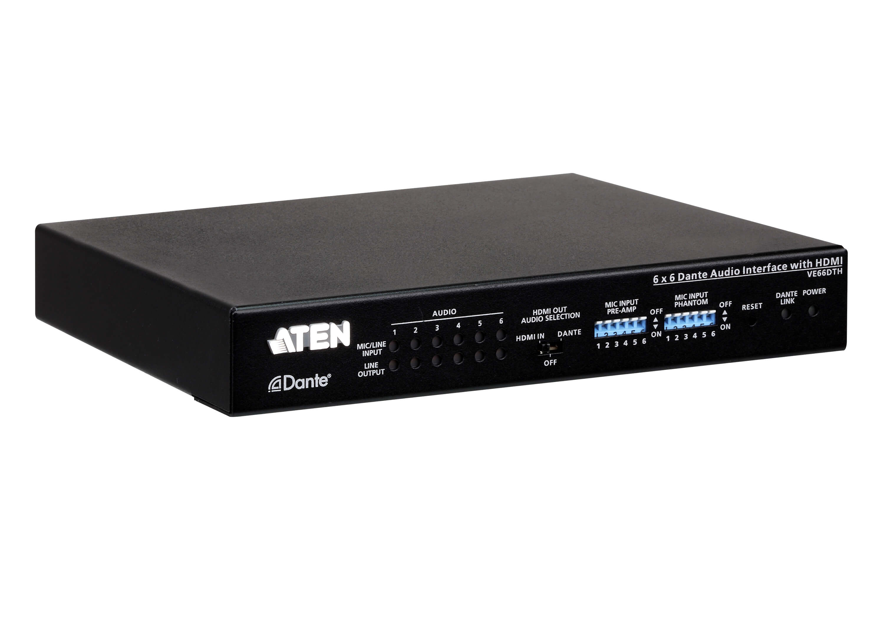 ATEN VE66DTH 6 x 6 Dante Audio Interface with HDMI