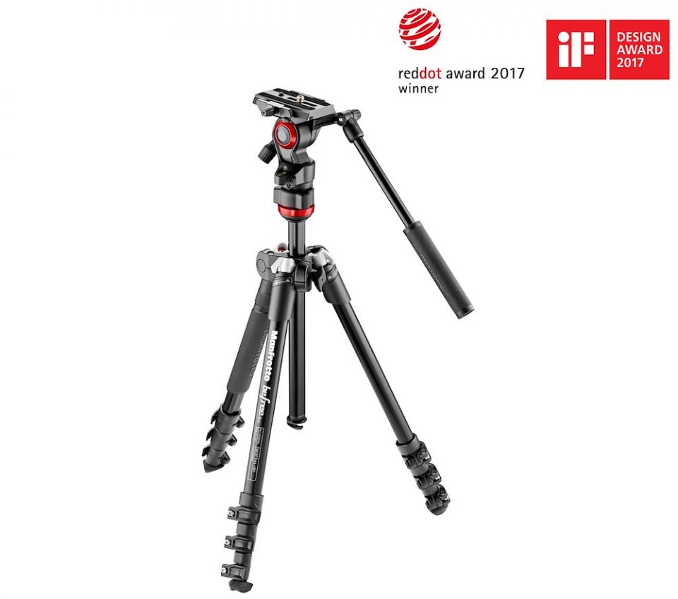 Manfrotto MVKBFR-LIVE Befree live fluid head with Befree aluminum tripod system