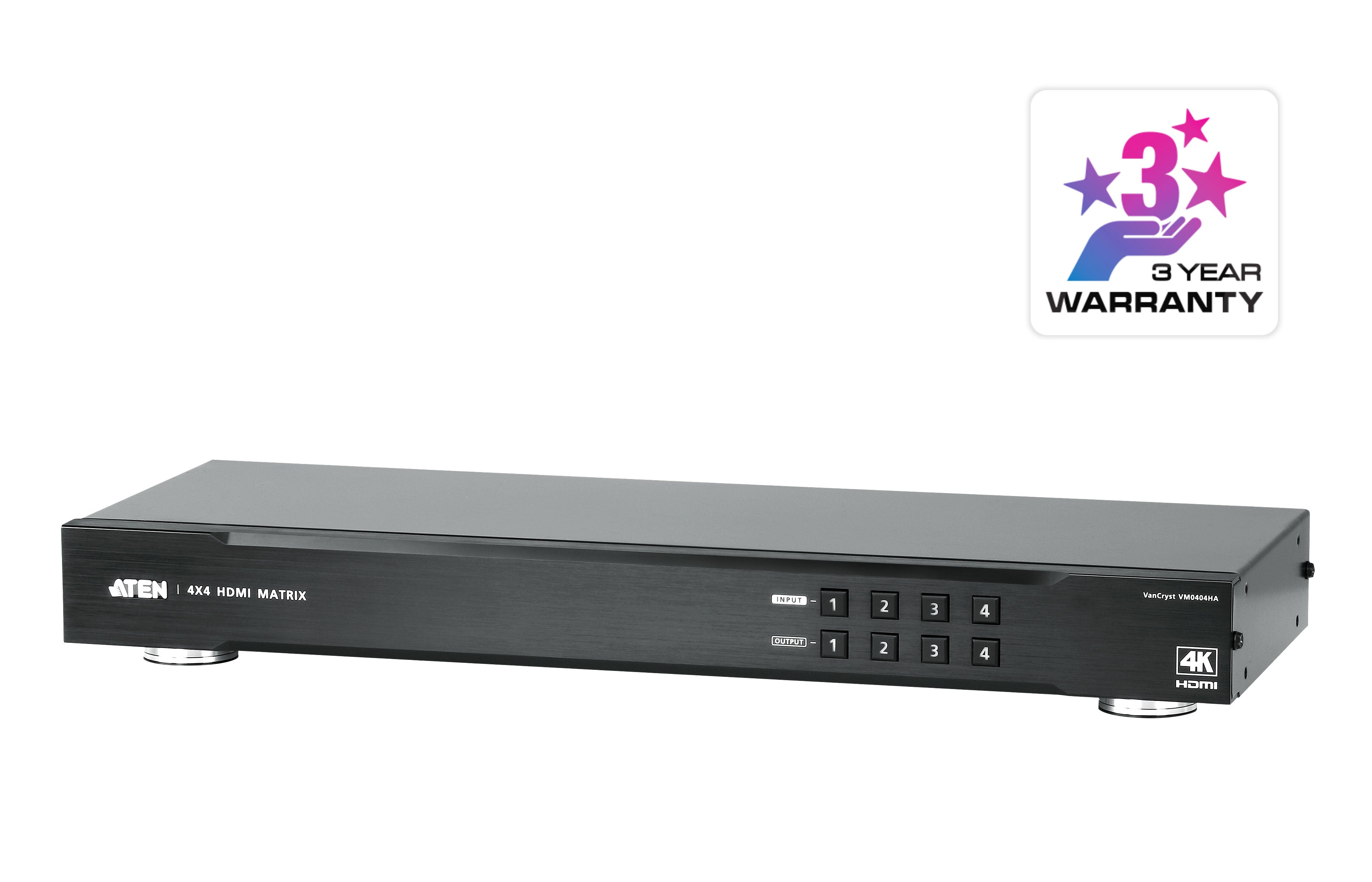 ATEN VM0404HA 4x4 4K HDMI Matrix Switch