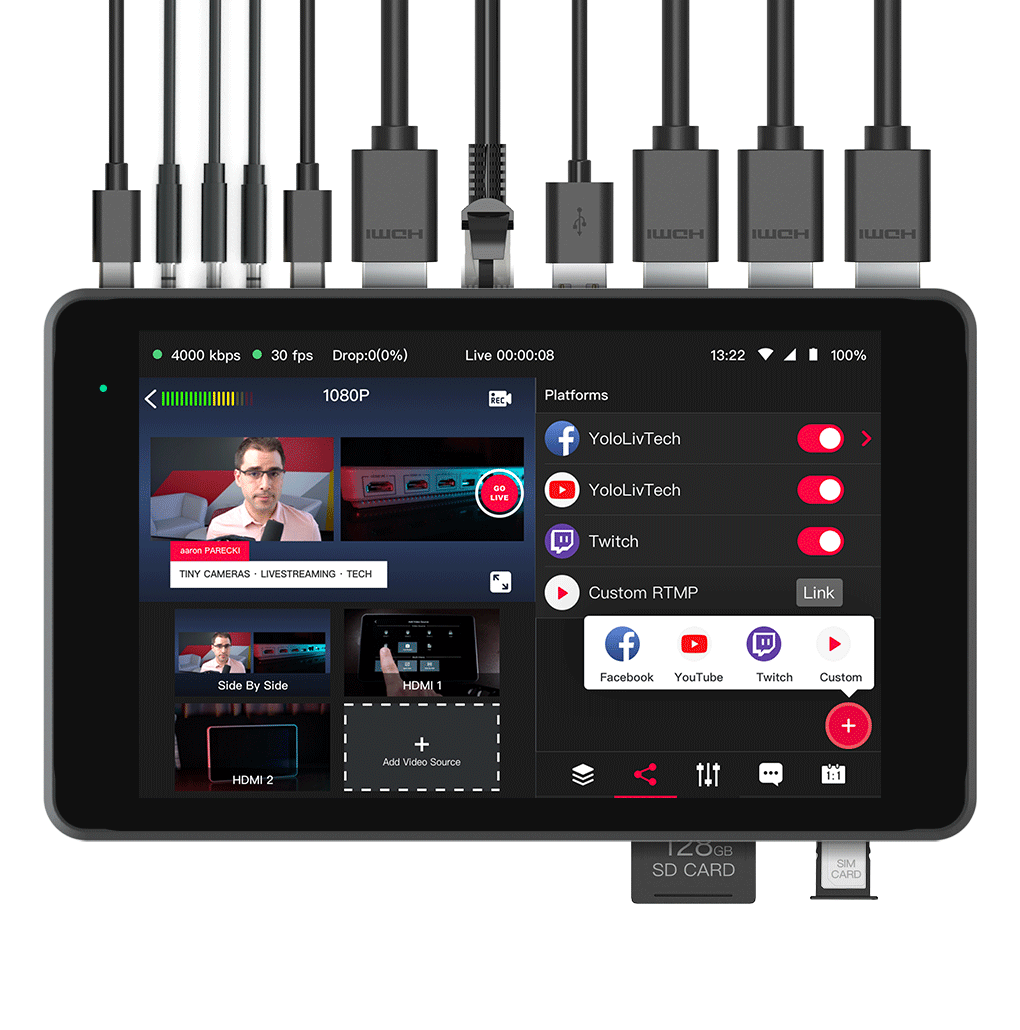 YoloLiv | YoloBox Pro | Portable Multicam Live Streaming Studio